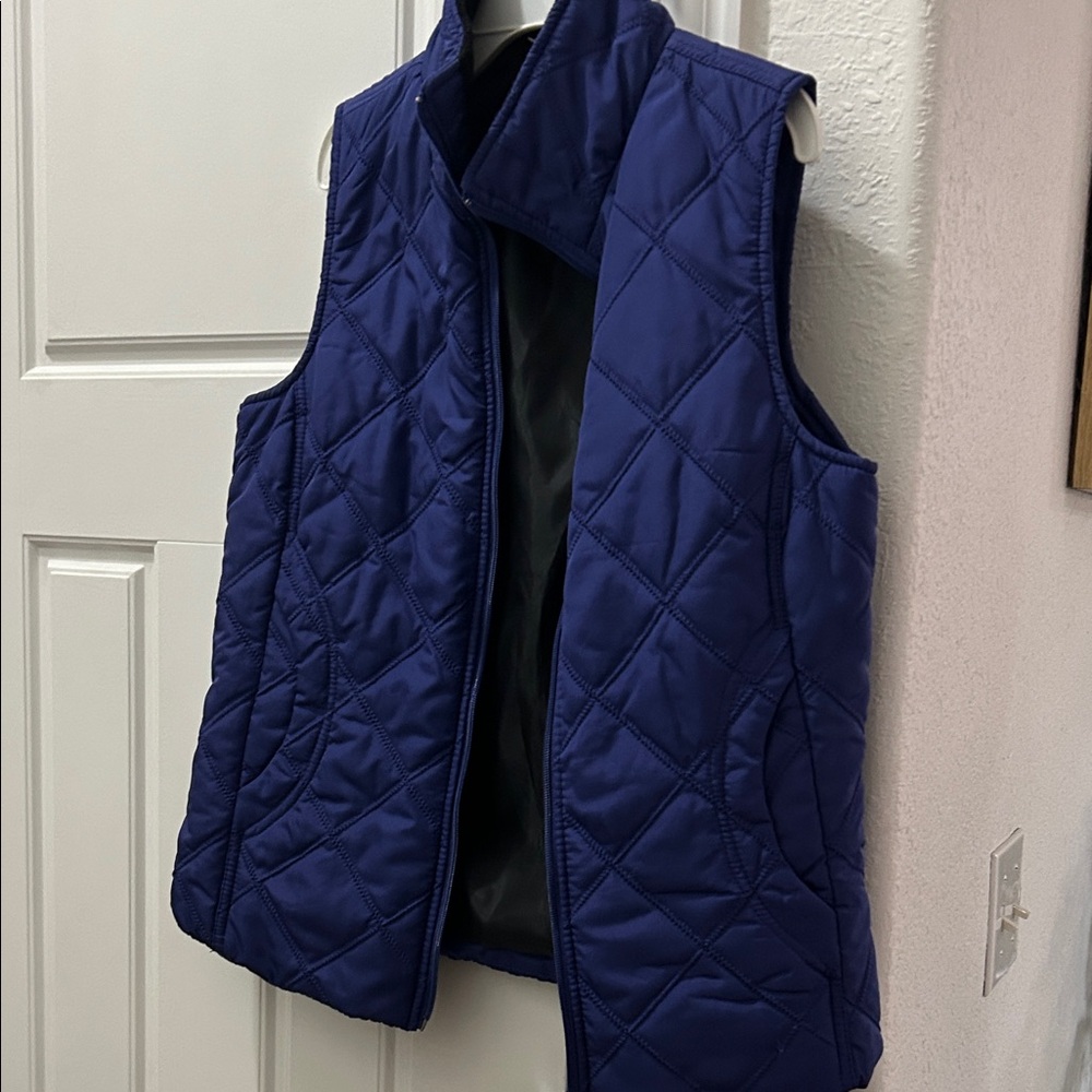 Jane Ashley Quilted Blue Vest